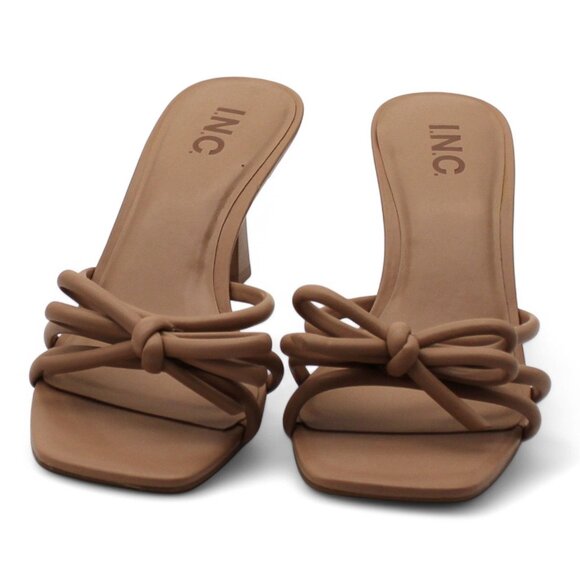 Emonna Womens Faux Leather Slip on Slide Sandals - Picture 3 of 8